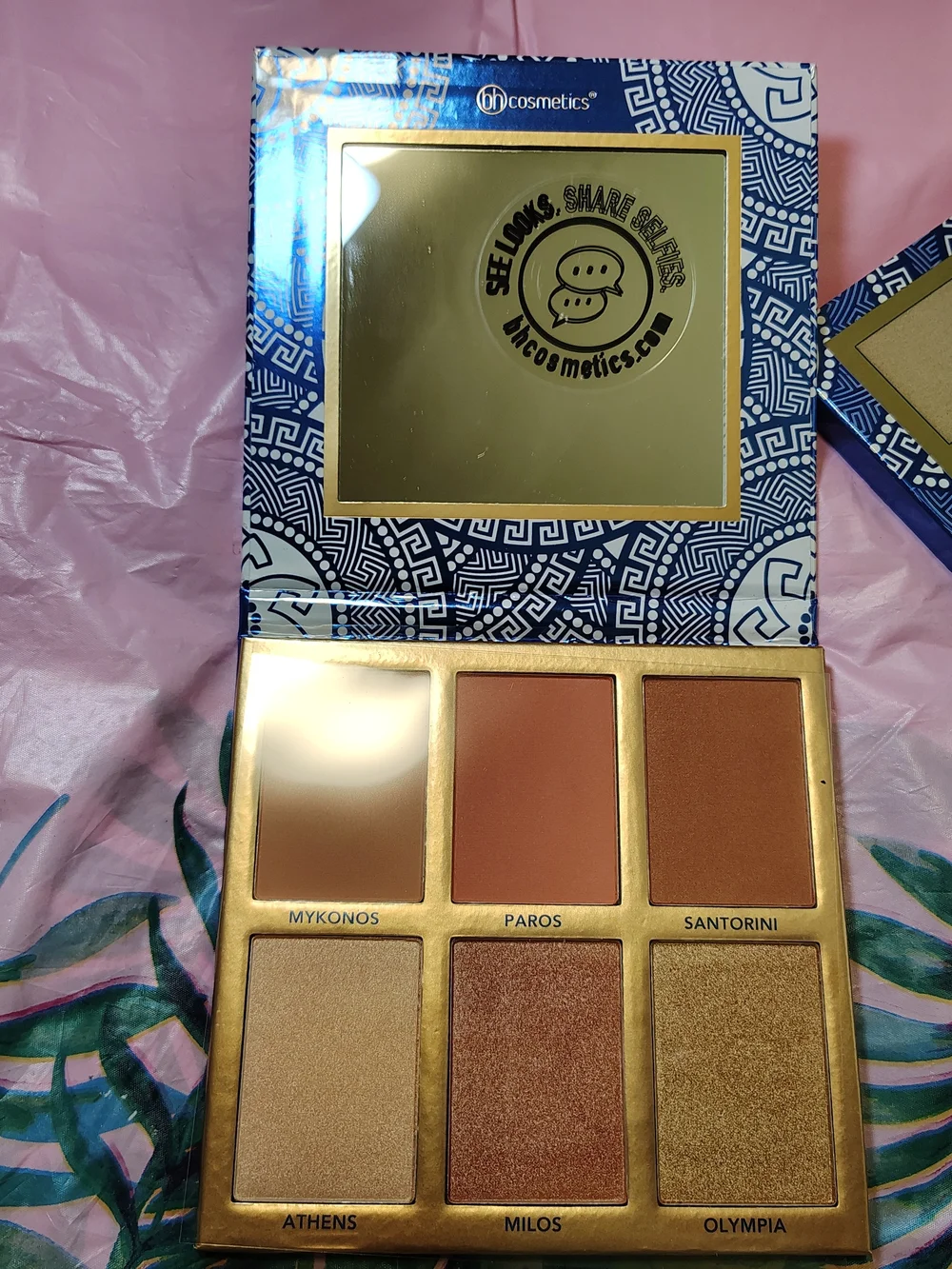 BH Cosmetics Blushing & Highlighting Palette - Pink Gold Shades